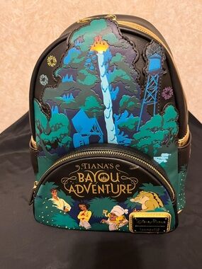 Loungefly Disney Parks Bayou Scene Mini Backpack - Teal/Gold/Black